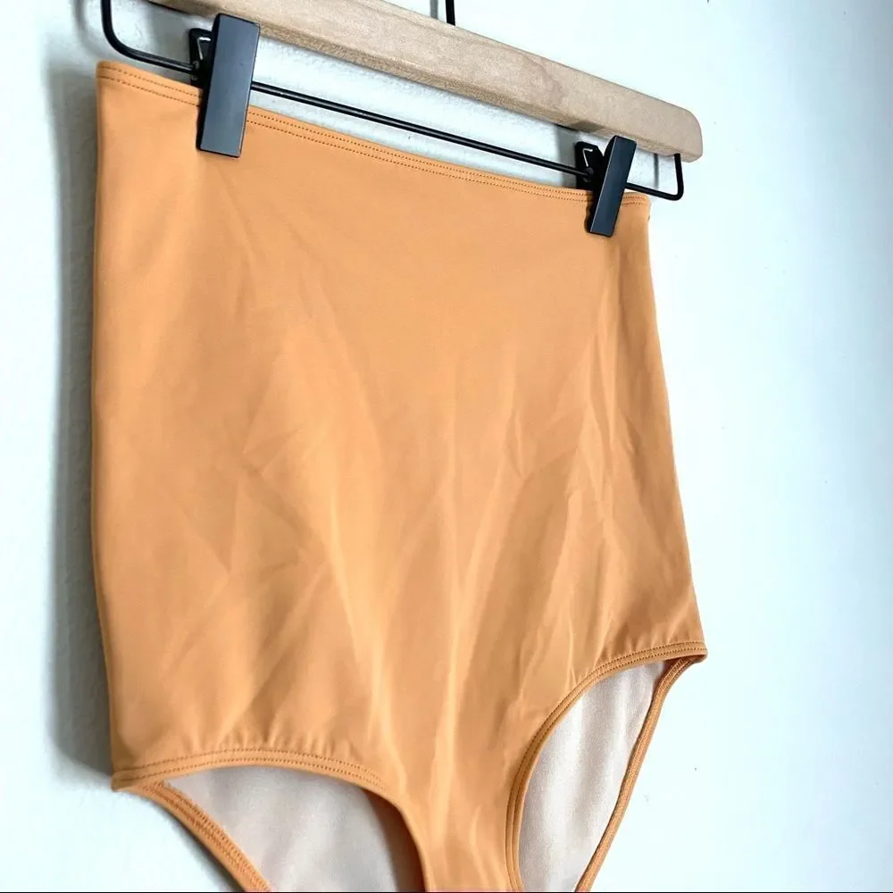 KORTNI JEANE extended high waist swim bottom in peach